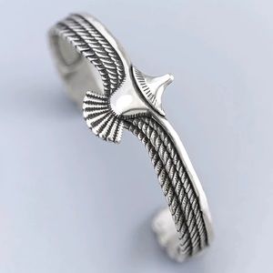 NEW Antique Silver Plated Eagle Bracelet, OS